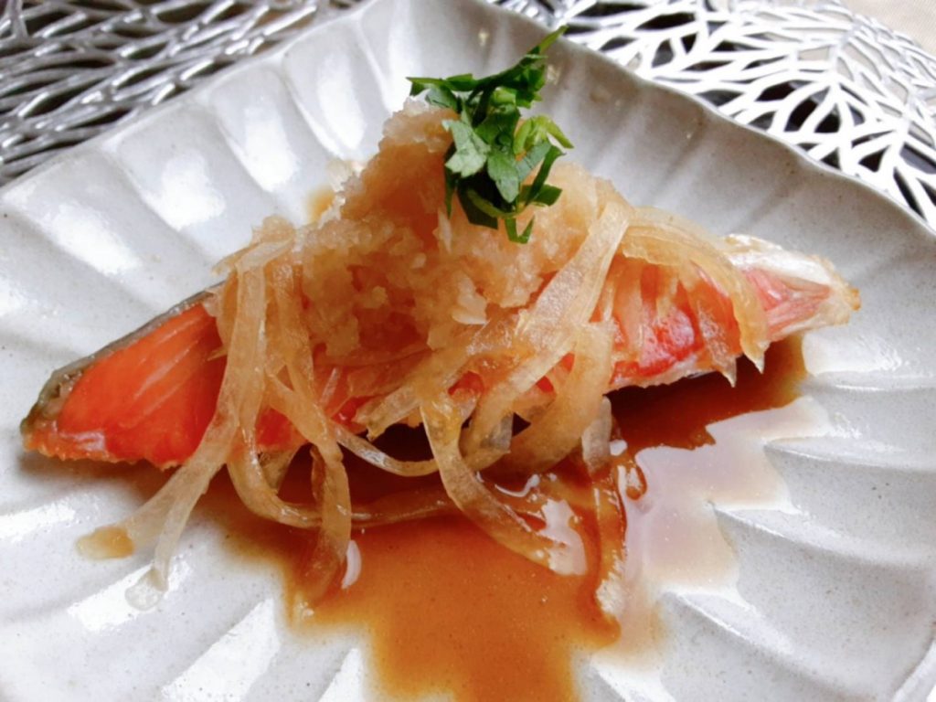 玉ねぎと大根おろしの焼鮭写真1